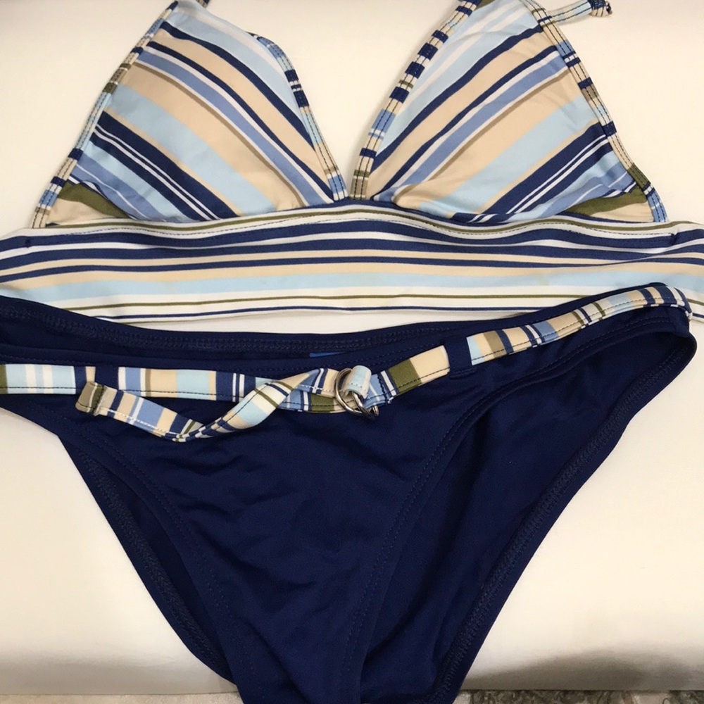 L.E.I.  striped bikini- size small